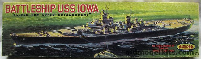 Aurora 1/600 USS Iowa BB61 Battleship, 705-149 plastic model kit